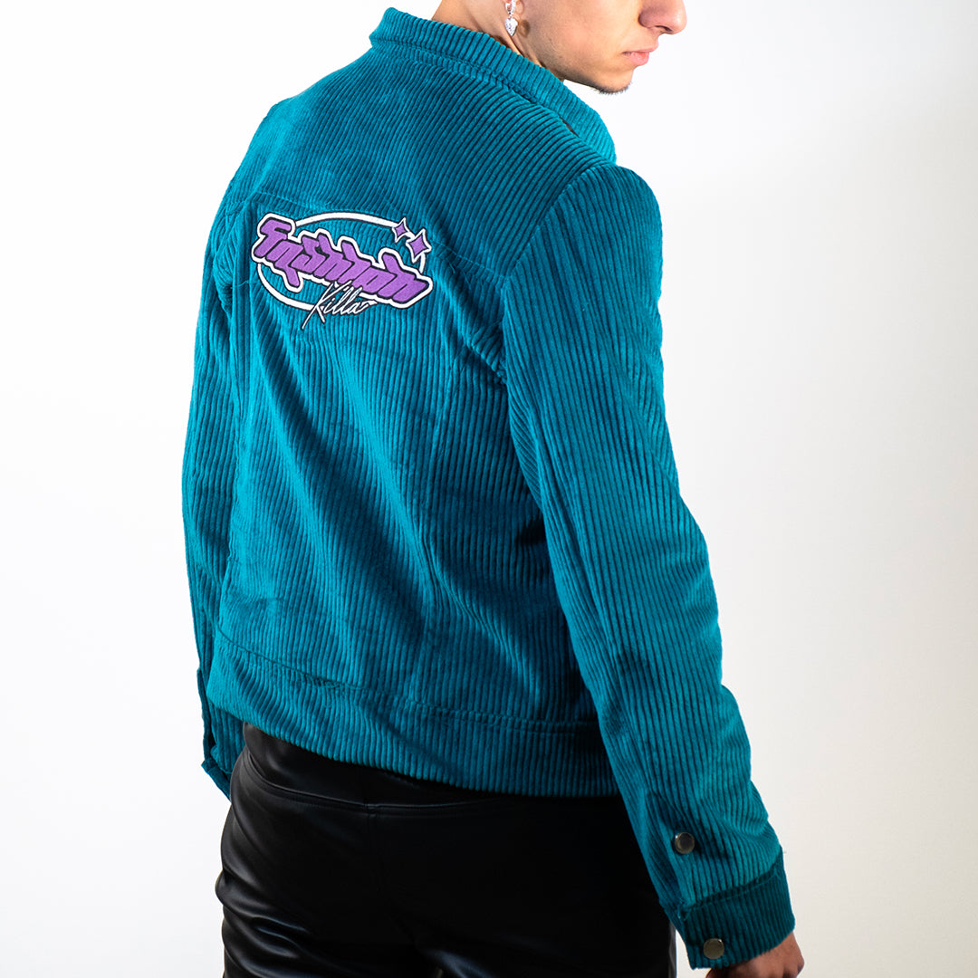 VELVET JACKET KPOP PETROL GREEN