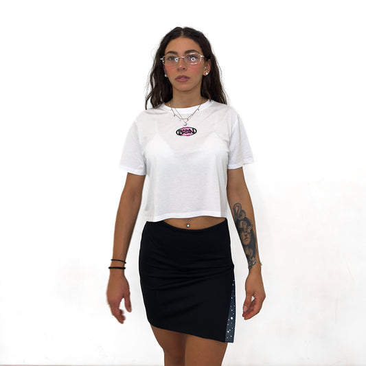 Cement Flower Tee White & Pink