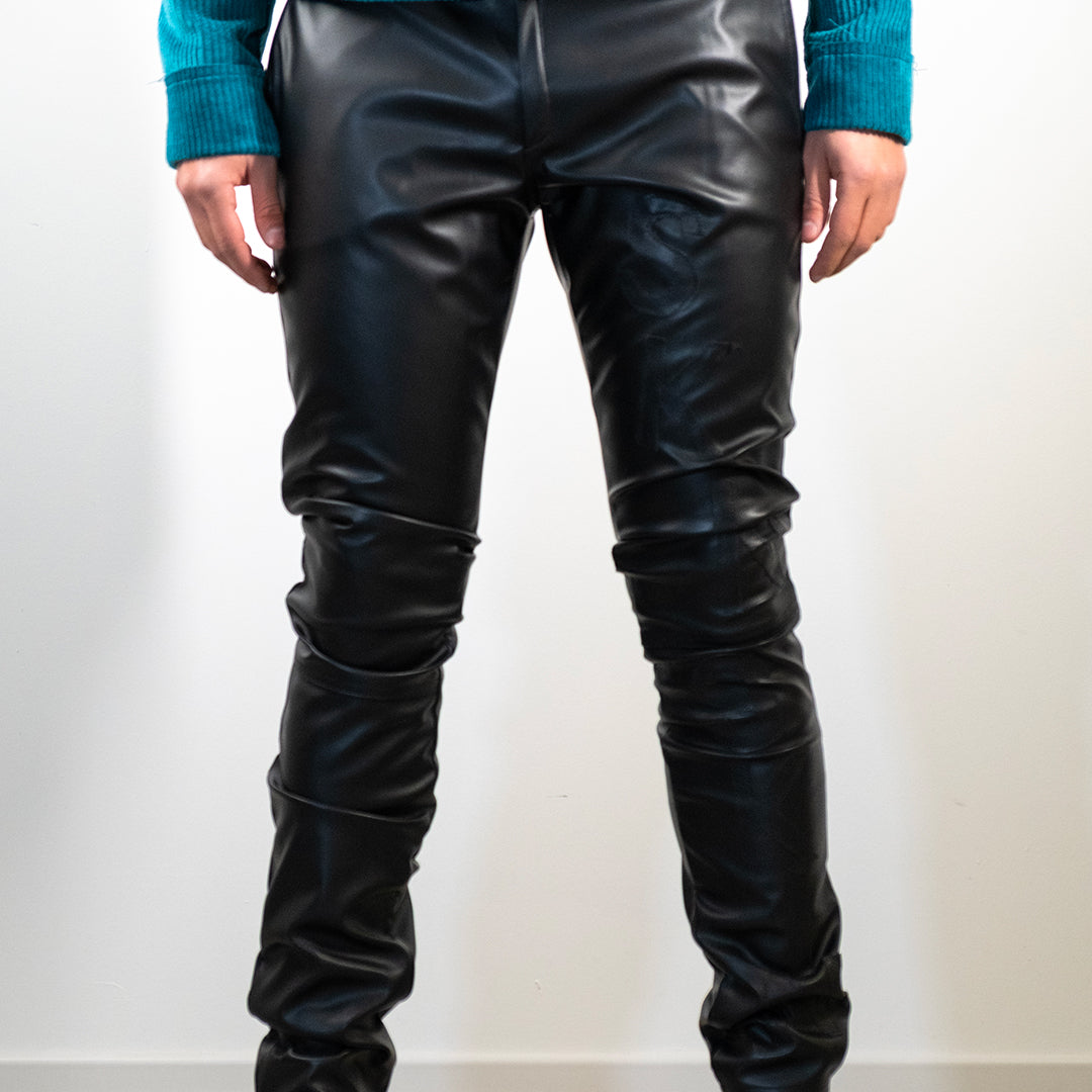 SKINNY LEATER PANTS BRITNEY BLACK