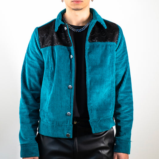 VELVET JACKET KPOP PETROL GREEN